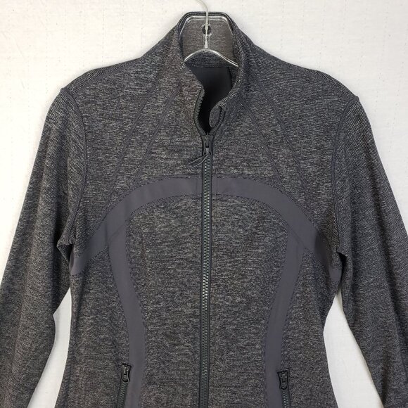 Lululemon Define Jacket Heathered Black Size 8 Luon Full Zip Yoga Gym Running - Picture 3 of 10
